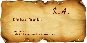 Kádas Anett névjegykártya